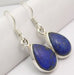 Cercei Argint 925 cu Lapis Lazuli, 3.3 cm lungime