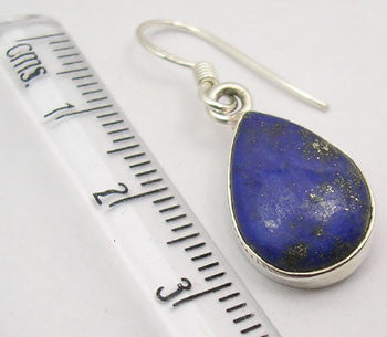 Cercei Argint 925 cu Lapis Lazuli, 3.3 cm lungime