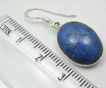 Cercei Argint 925 cu Lapis Lazuli, 3.3 cm lungime