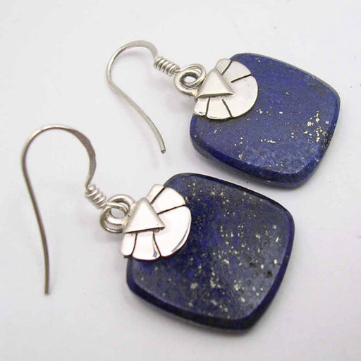 Cercei Argint 925 cu Lapis Lazuli, 3,4 cm lungime
