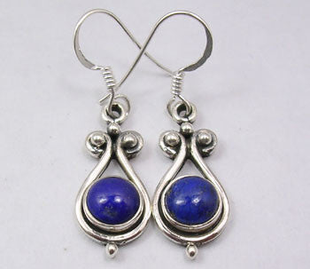 Cercei Argint 925 cu Lapis Lazuli, 3.5 cm lungime