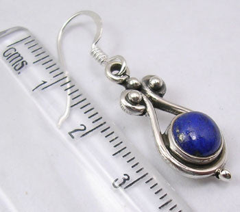 Cercei Argint 925 cu Lapis Lazuli, 3.5 cm lungime