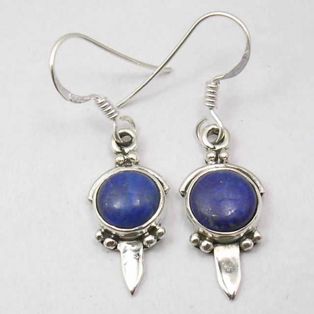 Cercei Argint 925 cu Lapis Lazuli, 3,6 cm lungime