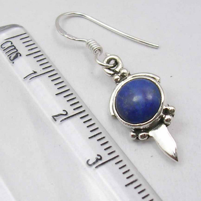 Cercei Argint 925 cu Lapis Lazuli, 3,6 cm lungime