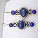 Cercei Argint 925 cu Lapis Lazuli, 3,8 cm lungime