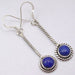 Cercei Argint 925 cu Lapis Lazuli, 4.6 cm lungime