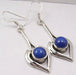 Cercei Argint 925 cu Lapis Lazuli, 5,2 cm lungime
