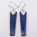 Cercei Argint 925 cu  Lapis Lazuli, 5.3 cm lungime