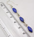 Cercei Argint 925 cu Lapis Lazuli, 6.6 cm lungime