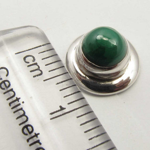 Cercei Argint 925 cu Malachit, 0.9 cm lungime