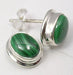 Cercei Argint 925 cu Malachit, 1.2 cm lungime