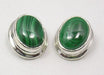 Cercei Argint 925 cu Malachit, 1.2 cm lungime