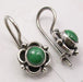 Cercei Argint 925 cu Malachit, 1.8 cm lungime