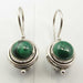 Cercei Argint 925 cu Malachit, 2.4 cm lungime