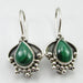 Cercei Argint 925 cu Malachit 2.5 cm lungime