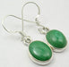 Cercei Argint 925 cu Malachit, 2.8 cm lungime