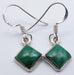Cercei Argint 925 cu Malachit, 2,9 cm lungime