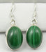 Cercei Argint 925 cu Malachit, 3.1 cm lungime