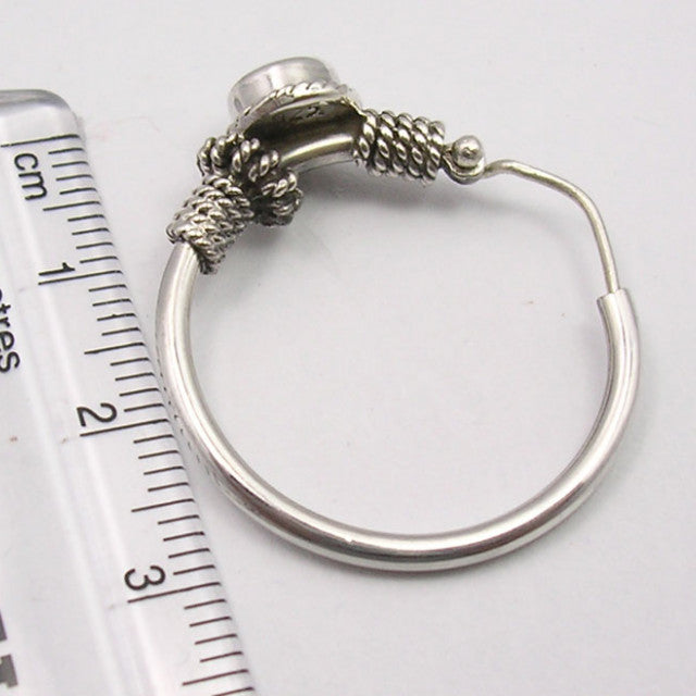 Cercei Argint 925 cu Malachit, 3.1 cm lungime