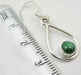 Cercei Argint 925 cu Malachit, 3.5 cm lungime
