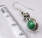 Cercei Argint 925 cu Malachit, 3.5 cm lungime