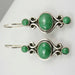 Cercei Argint 925 cu Malachit, 3,8 cm lungime