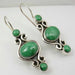 Cercei Argint 925 cu Malachit, 3,8 cm lungime