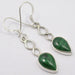 Cercei Argint 925 cu Malachit, 4.1 cm lungime