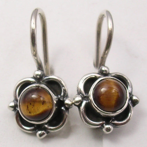 Cercei Argint 925 cu Ochi de Tigru, 1.8 cm lungime