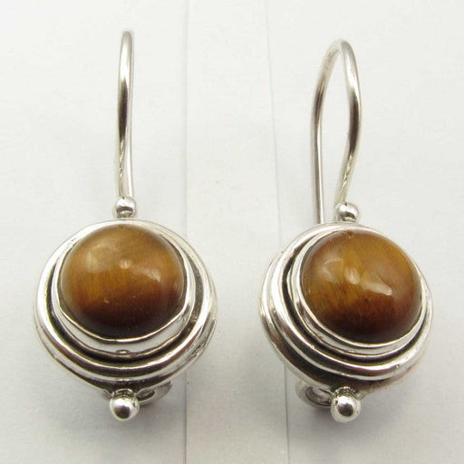 Cercei Argint 925 cu Ochi de Tigru, 2.4 cm lungime