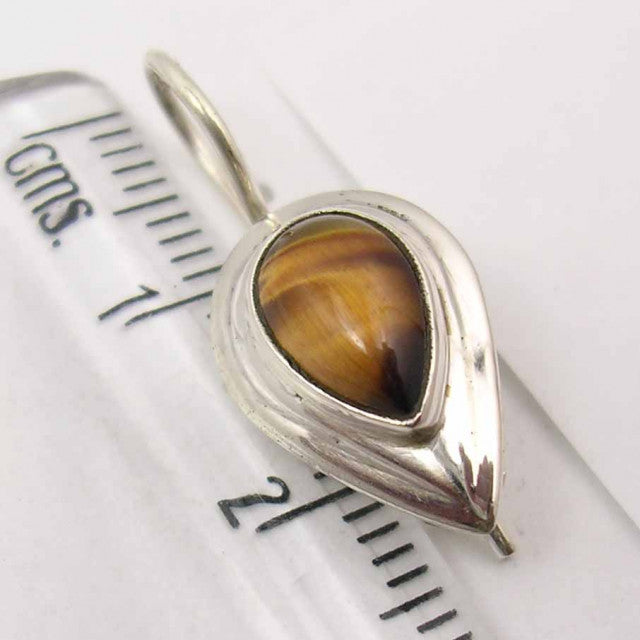 Cercei Argint 925 cu Ochi de Tigru, 2.5 cm lungime