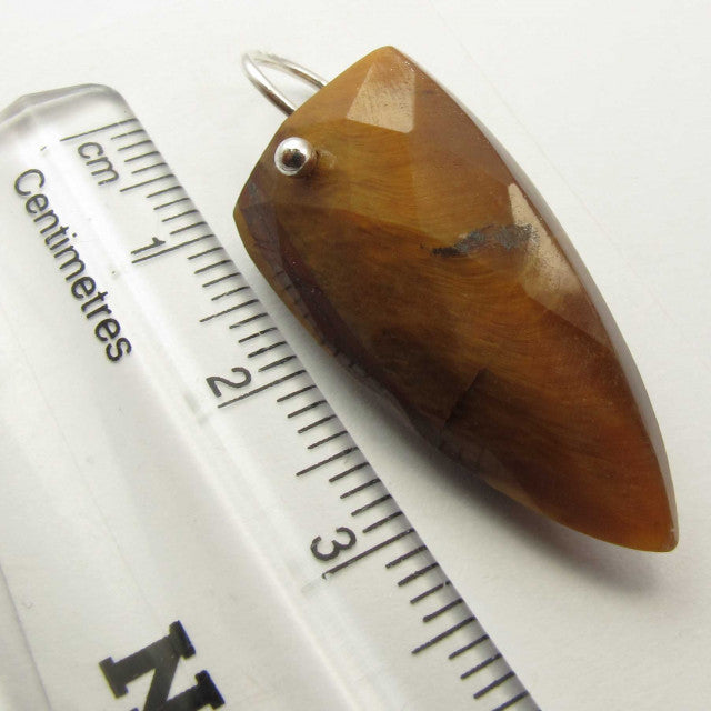 Cercei Argint 925 cu Ochi de Tigru,3.7 cm lungime