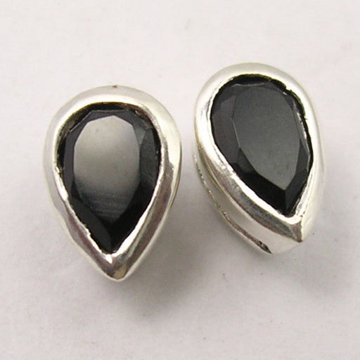 Cercei Argint 925 cu Onix Negru, 0.8 cm lungime