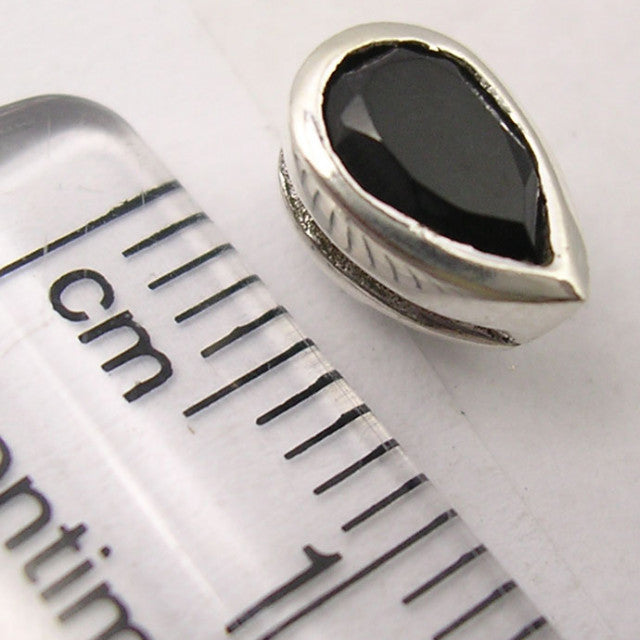 Cercei Argint 925 cu Onix Negru, 0.8 cm lungime