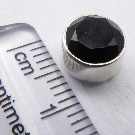 Cercei Argint 925 cu Onix Negru, 0.8 cm lungime