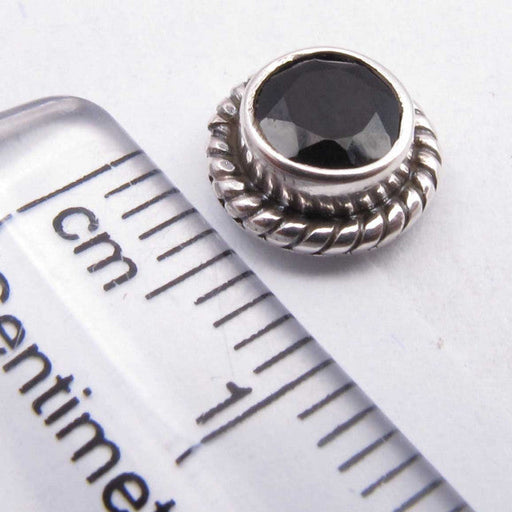 Cercei Argint 925 cu Onix Negru, 0.8 cm lungime