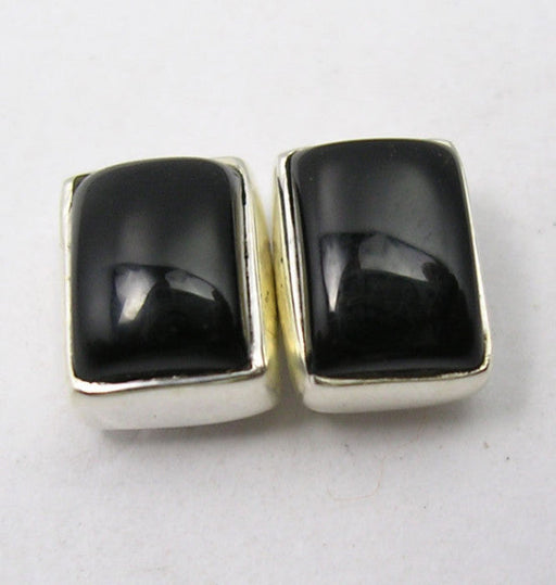 Cercei Argint 925 cu Onix Negru, 0,8 cm lungime