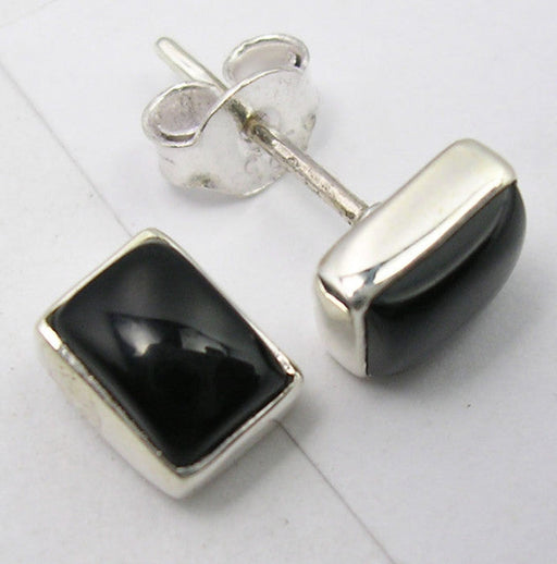 Cercei Argint 925 cu Onix Negru, 0,8 cm lungime