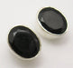 Cercei Argint 925 cu Onix Negru, 0.9 cm lungime