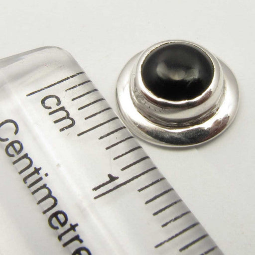 Cercei Argint 925 cu Onix Negru, 0.9 cm lungime