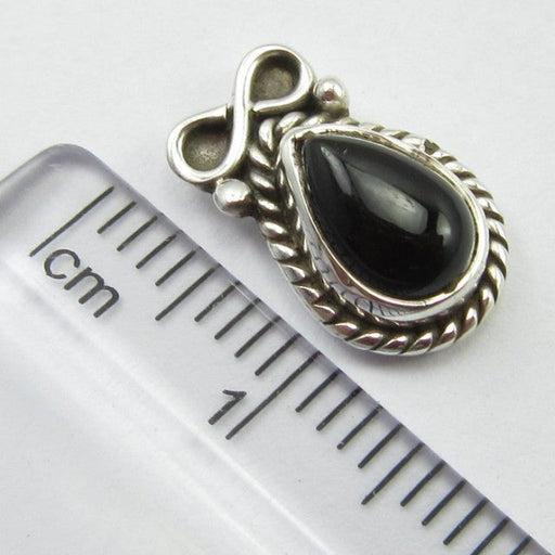 Cercei Argint 925 cu Onix Negru 1,4 cm lungime