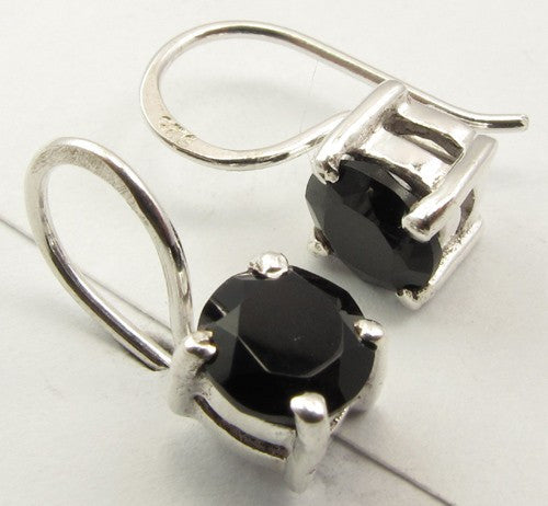 Cercei Argint 925 cu Onix Negru, 1,6 cm lungime