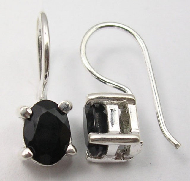 Cercei Argint 925 cu Onix Negru,1,7 cm lungime