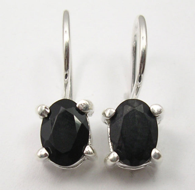 Cercei Argint 925 cu Onix Negru,1,7 cm lungime