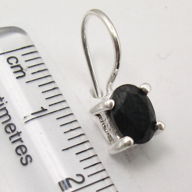 Cercei Argint 925 cu Onix Negru,1,7 cm lungime