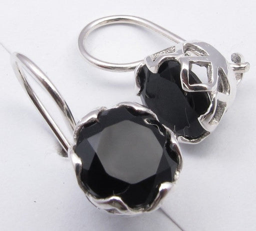 Cercei Argint 925 cu Onix Negru 1.9 cm lungime