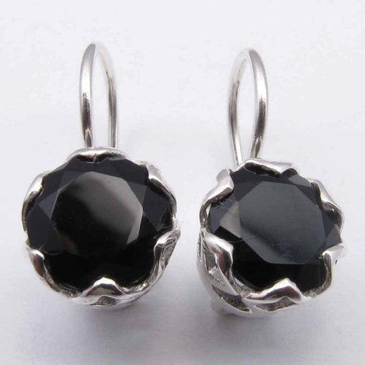 Cercei Argint 925 cu Onix Negru 1.9 cm lungime