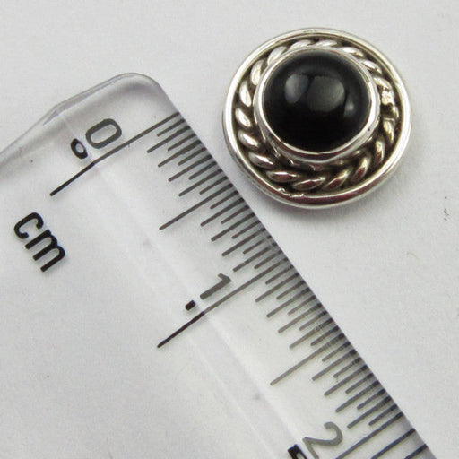 Cercei Argint 925 cu Onix Negru 1 cm lungime