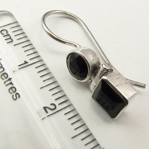 Cercei Argint 925 cu Onix Negru 2,5 cm lungime