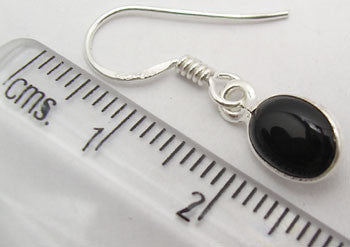 Cercei Argint 925 cu Onix Negru, 2.6 cm lungime
